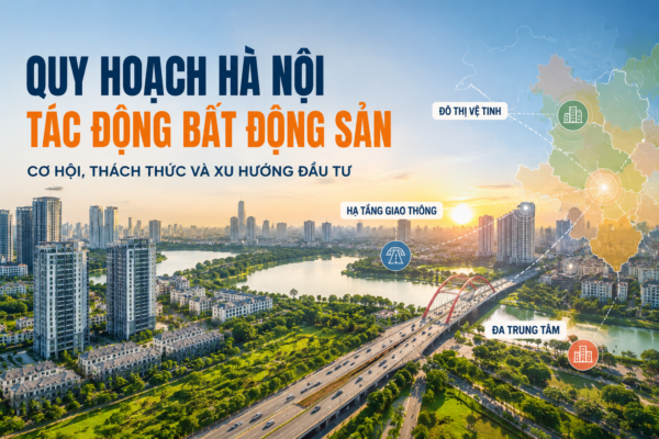 Phân tích tác động của quy hoạch Hà Nội đến thị trường bất động sản, những khu vực hưởng lợi từ hạ tầng, đô thị vệ tinh và xu hướng đầu tư trong dài hạn.